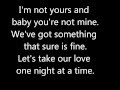 George Strait (One Night At A Time) lyrics