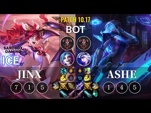 SB Ice Jinx vs Ashe Bot - KR Patch 10.17