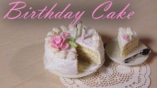 Simple Miniature Birthday Cake - Polymer Clay Tutorial