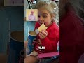 Toddlers's first time trying salt and vinegar...