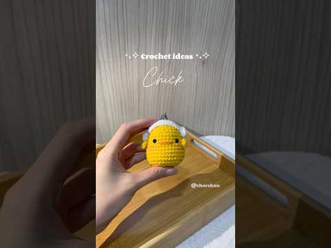 Chick : Just done bath 🛁 🐣 #crochet #tutorial #crochetingpatterns #crocheting #chick #crochetideas