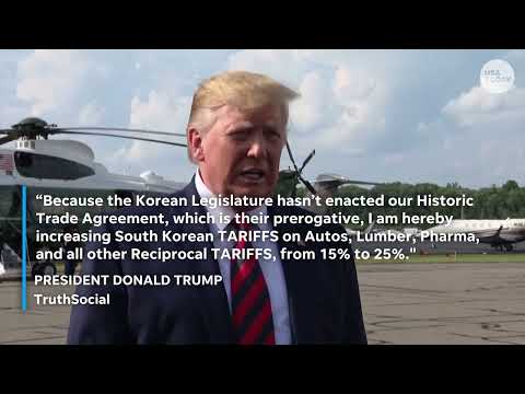 Donald Trump raises tariff hikes on South Korea amid trade deal tension