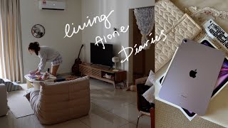 living alone diaries 👩🏻‍💻 insecurities, recent hobby, retail therapy & uhh..  M2 iPad Air 6 unboxing