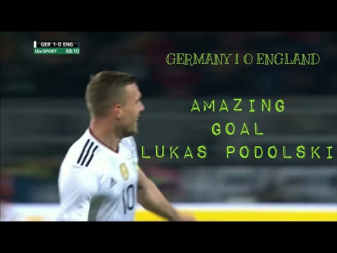 Lukas Podolski| Amazing Goal Germany 1 0 England