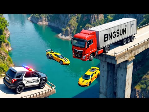 Cars vs COLLAPSE Broken Bridge #3 - BeamNG.drive Fails & Crashes 2025!