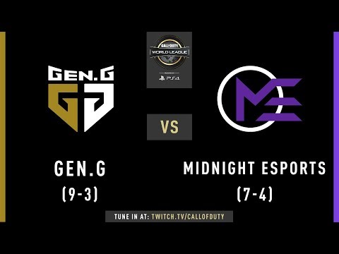 Gen.G vs Midnight Esports | CWL Pro League 2019 | Division A | Week 7 | Day 2