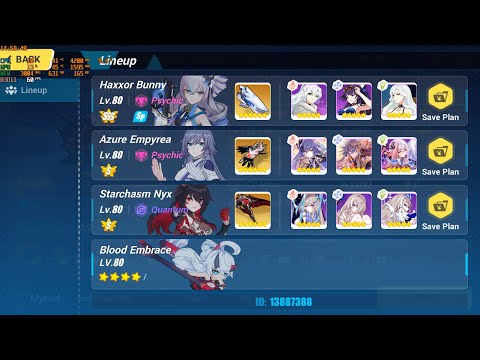 HI3 SEA - [Red Lotus Exalted Abyss] Tonatiuh (QUA) 623 Pts - HB, AE, NYX + Blood Embrace *4