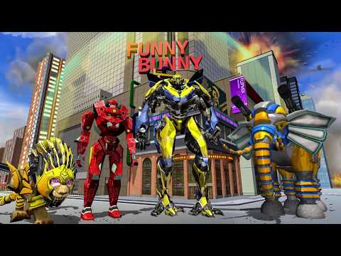 Elephant Robot Vs Lion Robot Transform War Games