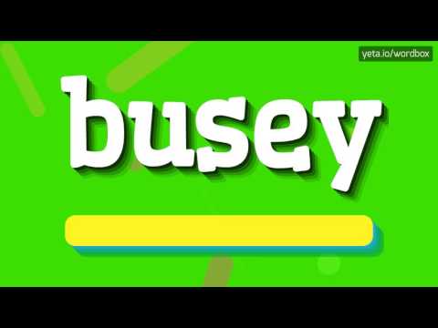 BUSEY - HOW TO PRONOUNCE IT!?