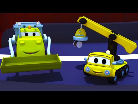 Byggänget - Byggänget bygger en linbana åt Småbilarna - Bilköping 🚧 Tecknade serier för barn