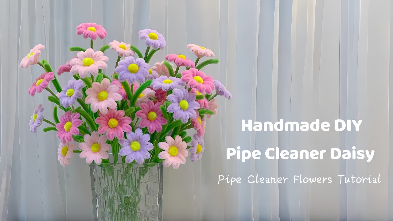 DIY Daisy Flower | how to make beautiful daisy flowers | easy pipe cleaner crafts step by step