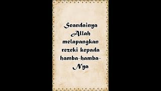 Download lagu Surat Asy Syura 27: Melapangkan Rezeki-Nya #tadabburayatalquran mp3