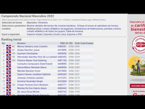 Campeonato Nacional Masculino De Ajedrez 2022 Ronda 1