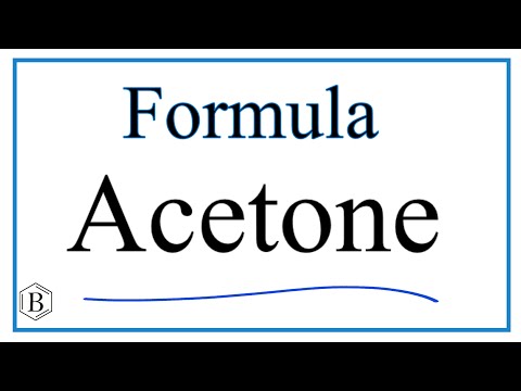 How to Write the Formula for Acetone:  C3H6O or (CH3)2CO