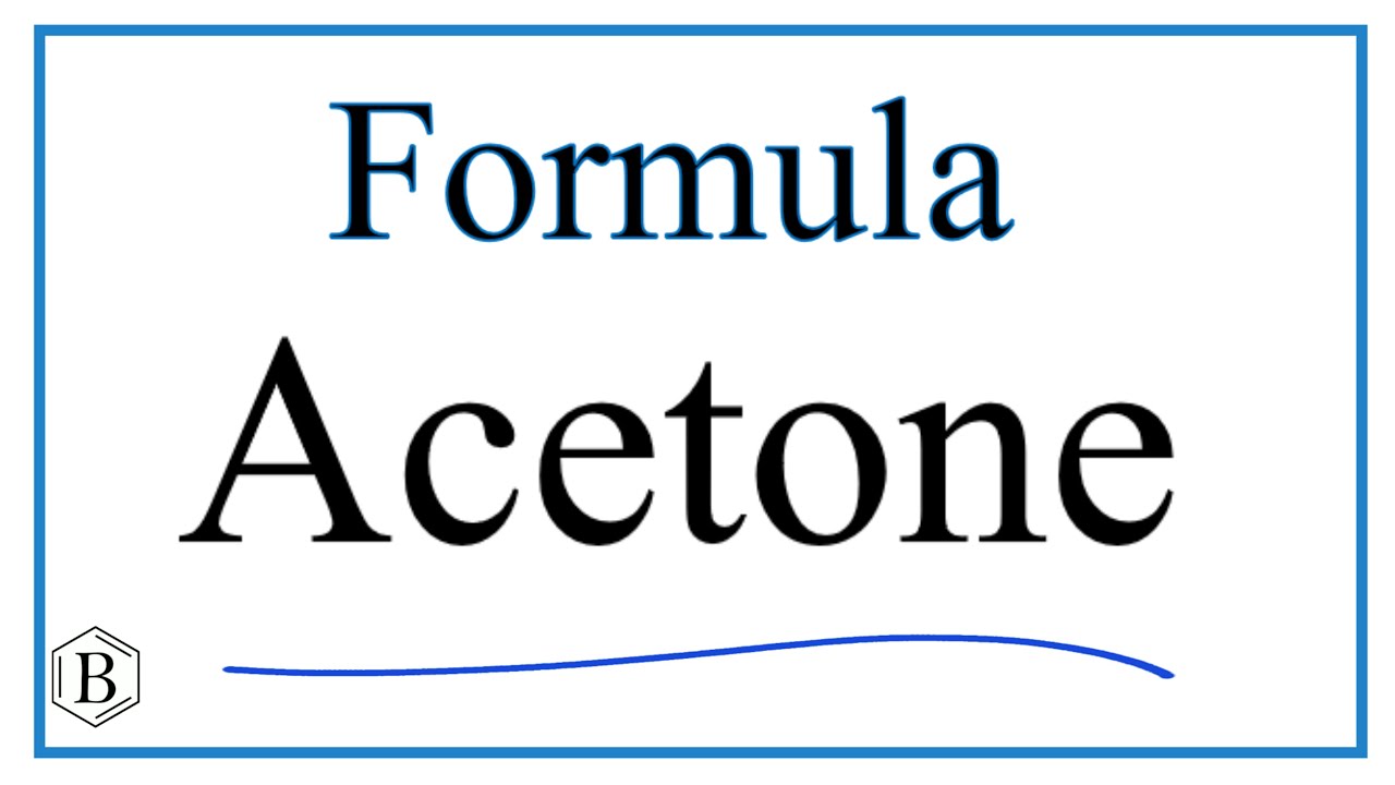 What is acetone formula? More REF