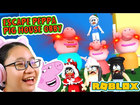 Escape Peppa Pig House Roblox Obby!!! Playing with My Cousins!!!!