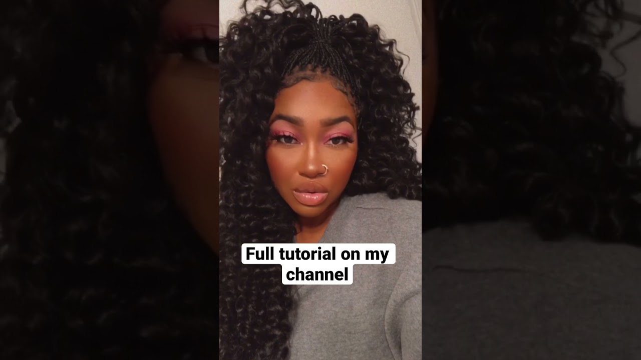 Lazy crochet micro braids #braids #natural #hairstyle #howtostyle #blackhair #crochettutorial #short