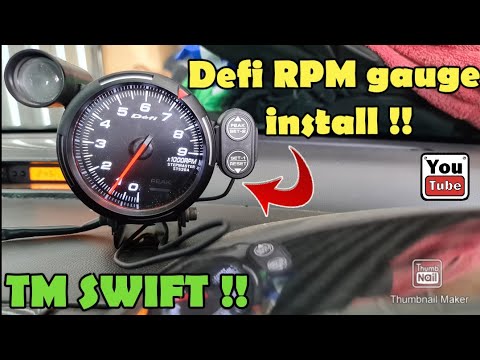 Defi racer 80mm RPM gauge install | TM-square turbo swift zc31s