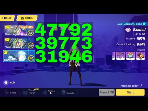 Honkai Impact 3 Exalted MA Top 100 - SSS Mysticism, SSS Nihilius, Kallen [119511] (5/18/2023)