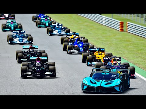 Bugatti Bolide vs F1 2021 Cars at Monza GP