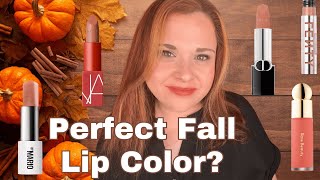 Perfect Fall Lip Color?  Testing Out NARS Morocco, Makeup By Mario, Dior, Rare Beauty & Fenty Beauty