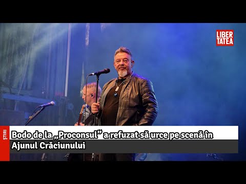 Bodo de la „Proconsul” a refuzat să urce pe scenă în Ajunul Crăciunului |Libertatea