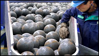 令人惊叹的钢球锻造工艺！大规模生产工厂！