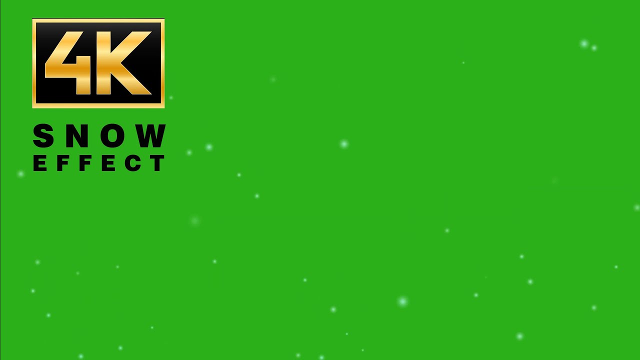 4K Snow overlay effect on green screen Background video