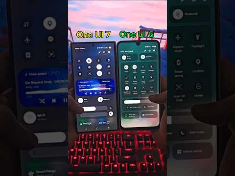 Samsung One UI 7 vs One UI 6 Quick Panel 🔥#oneui7 #oneui6 #samsungtips #samsunggalaxy