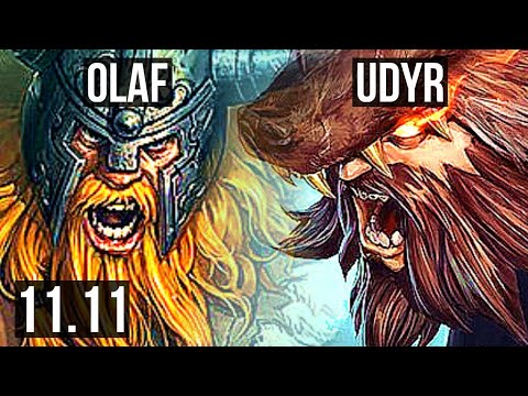 OLAF vs UDYR (JUNGLE) | 71% winrate, Legendary, 12/3/6 | KR Master | v11.11