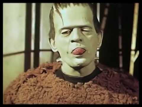 Boris Karloff ~ Frankenstein strangles makeup artist Jack Pierce