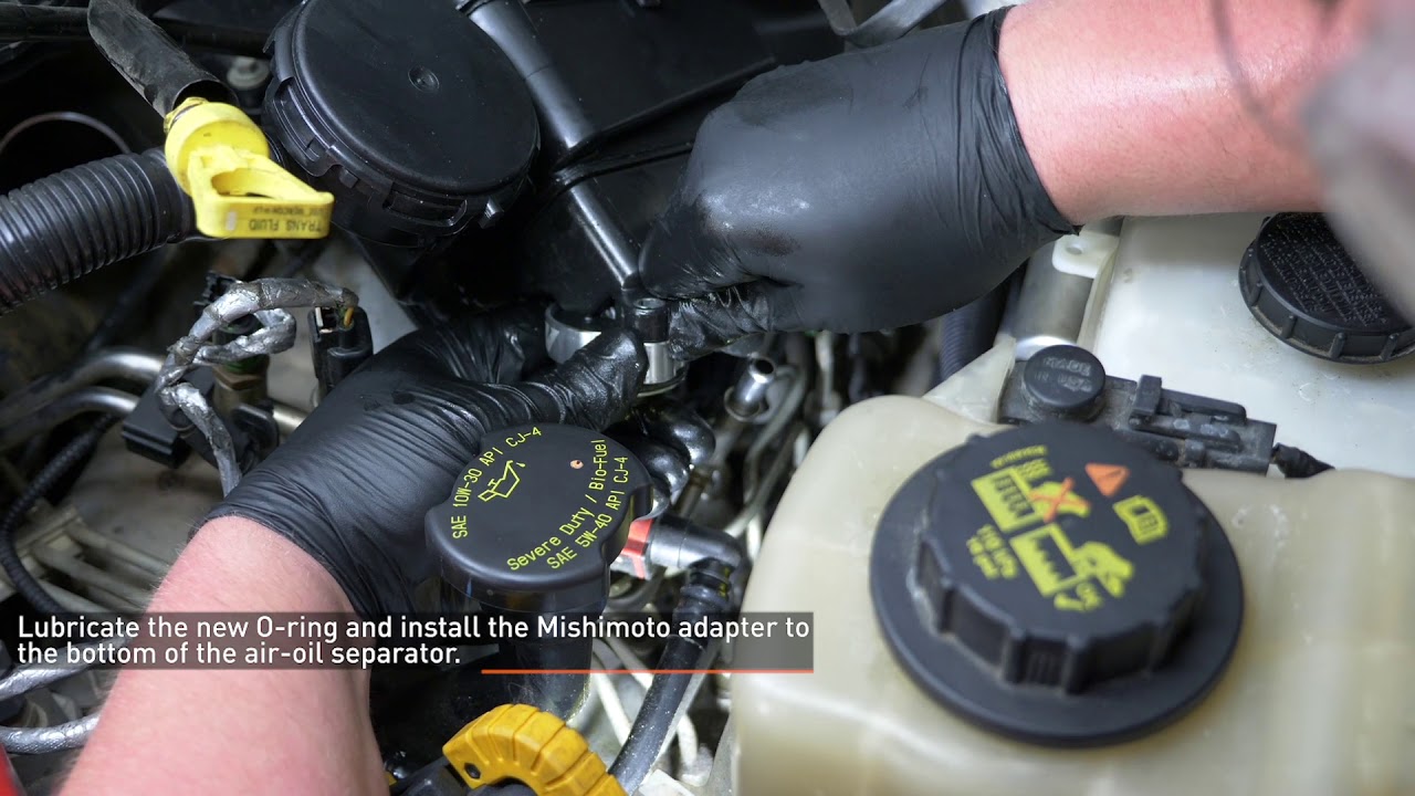 2011-2016 Ford 6.7L Powerstroke Baffled Oil Catch Can Kit Installation by Mishimoto