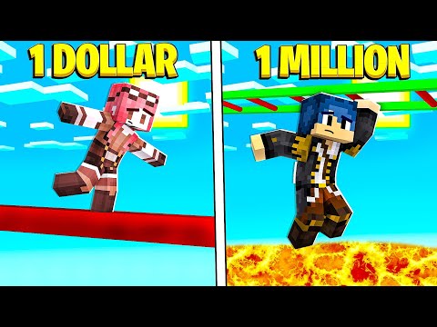 PARKOUR DA 1€ VS PARKOUR DA 1.000.000€! - MINECRAFT