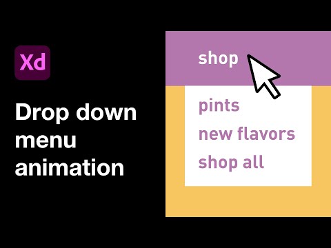 How to make drop down menu animation | Easy Adobe XD tutorial