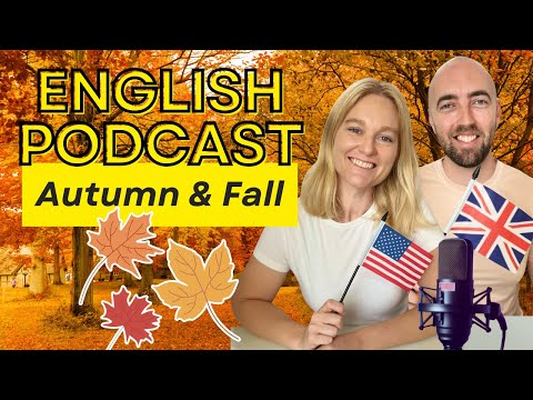 S4 E19 Autumn Fall English Vocabulary 🍂 Clothes + Weather Phrases | American vs British English