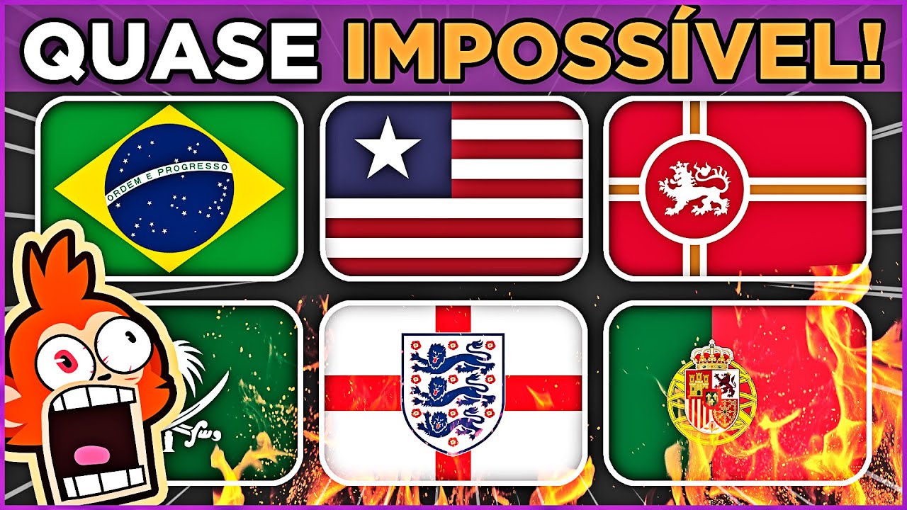 🚩🔥 QUAL É A BANDEIRA CORRETA? || 🔥💀🔥 QUASE IMPOSSÍVEL | NÍVEL DIFÍCIL | HARDCORE!