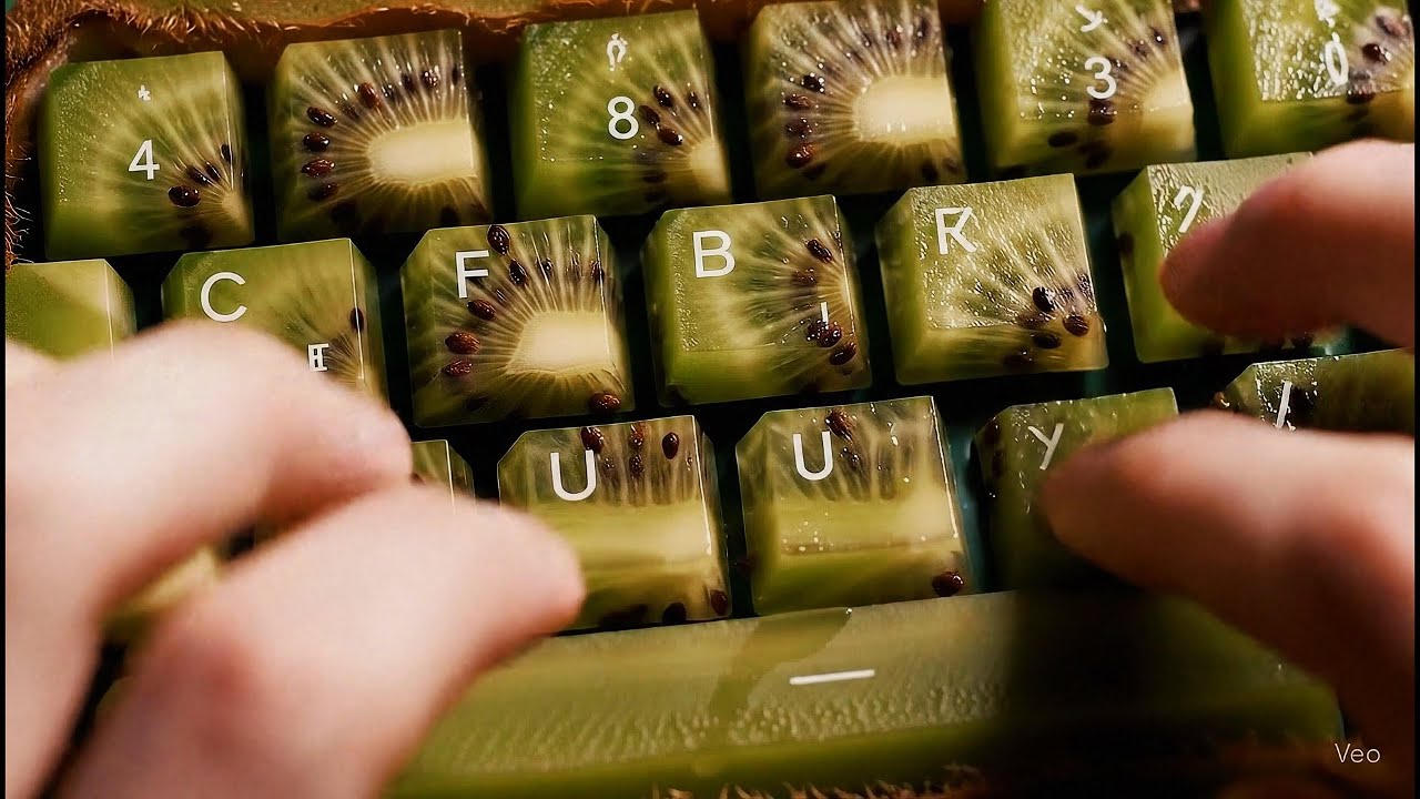 🍉과즙 터지는 과일 키보드 타건 ASMR 🎧💥 | AI Fruit Keyboard Typing ASMR - inASMR