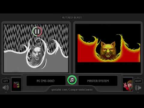 Altered Beast (Pc vs Master System) Side by Side Comparison (Ms-Dos vs)