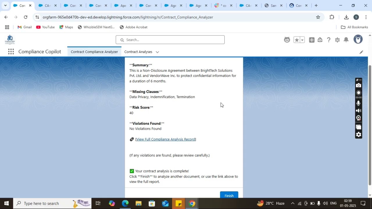 Compliance Copilot – AI Contract Review Assistant - Salesforce's Agentforce Hackathon on Devpost