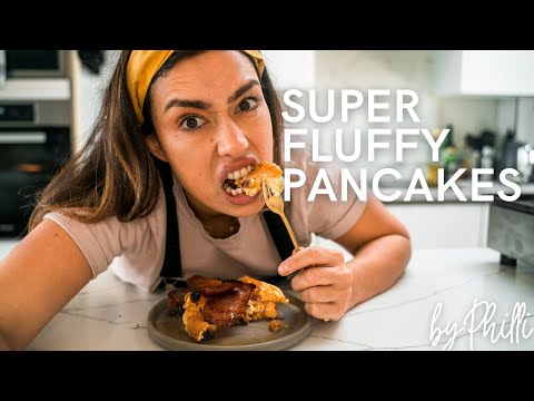 RECIPE FOR THE WORLD'S FLUFFIEST PANCAKES - PBJ Stuffed Pancakes