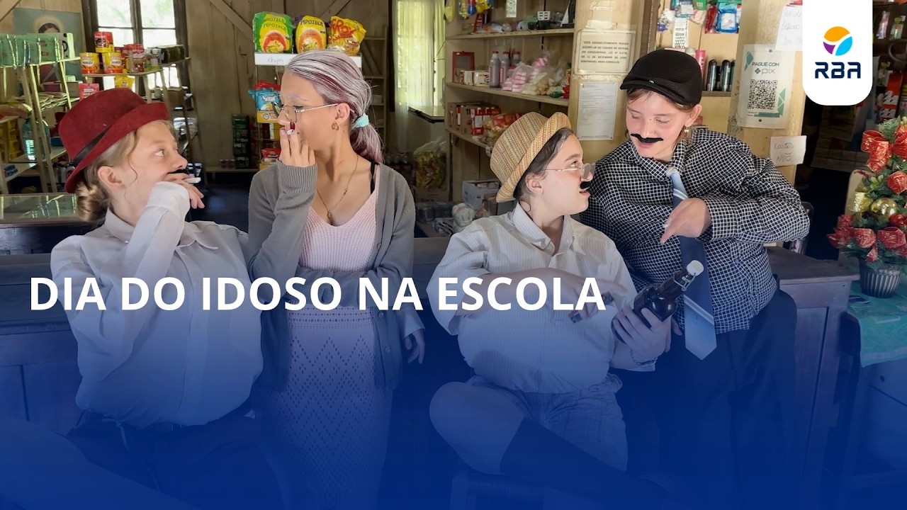 Dia do idoso na escola. Crianças lembram a data com atividade diferente
