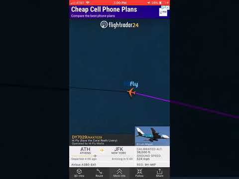 Hi Fly A-380 from ATH to JFK