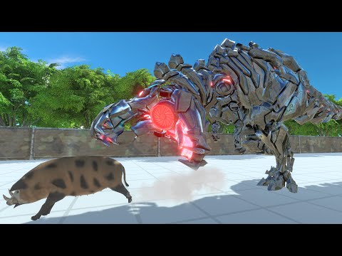Tek Rek Race To Get a Eat PIG - Animal Revolt Battle Simulator
