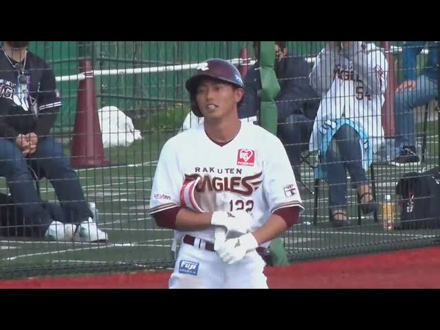 【ファーム】イーグルス・釜元豪がライト頭上を越える2点タイムリー3ベースヒット!! 2022年4月22日  東北楽天ゴールデンイーグルス 対 北海道日本ハムファイターズ