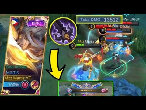 MARTIS BURST + HIGH LIFESTEAL HYBRID DAMAGE COMBO ITEM BUILD ! MARTIS BEST BUILD 2023 EMBLEM IN MLBB