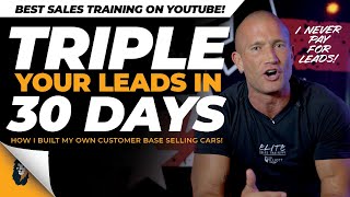 Car Sales Training // How to Triple Your Leads in 30 Days // Andy Elliott