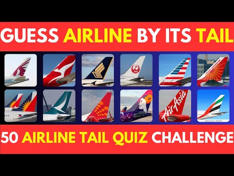Guess the Airline by Its Tail ✈️ | 50 Airline Tail Quiz Challenge