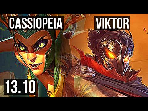 CASSIOPEIA vs VIKTOR (MID) | 600+ games, 1.0M mastery, 3/1/2 | KR Master | 13.10