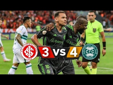 Internacional 3 x 4 Coritiba - Gols - Brasileirão 2023