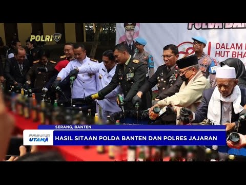 POLDA BANTEN MUSNAHKAN 75.279 BOTOL MIRAS